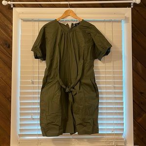 Olive green romper - XXL